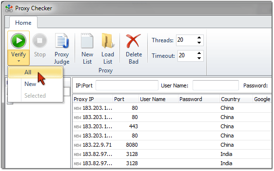 verify proxy servers