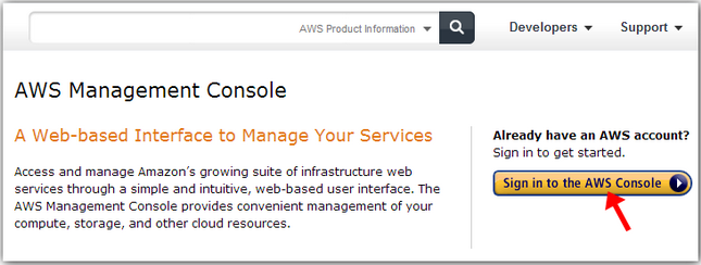 AWS console