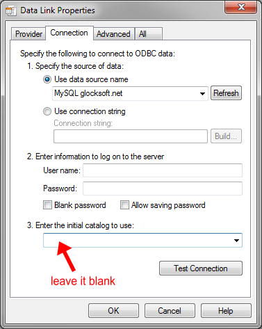 connect from AEV to MySQL database