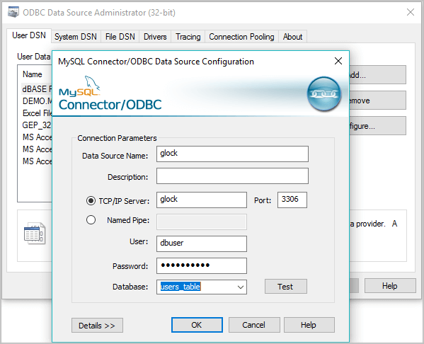 connect to MySQL database from G-Lock EasyMail7