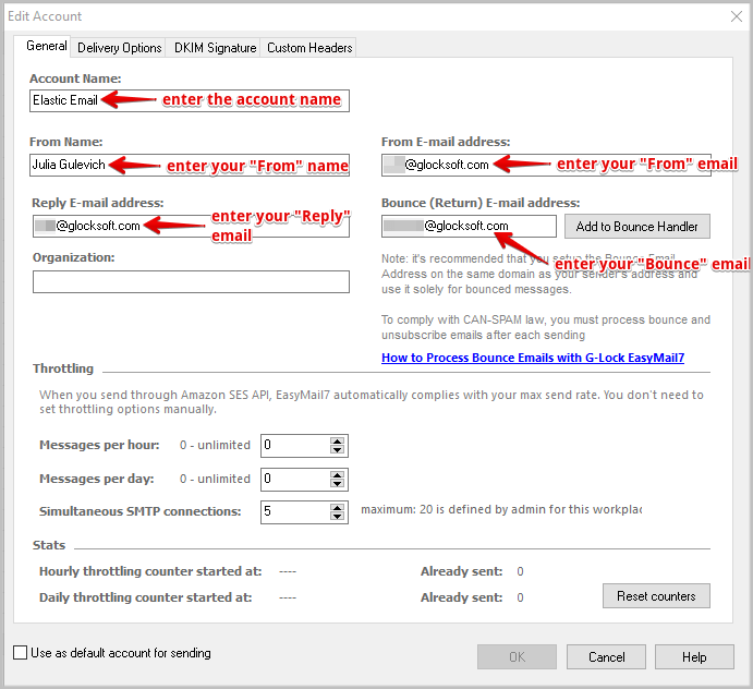 How to Use Elastic Email's SMTP Settings in EasyMail7