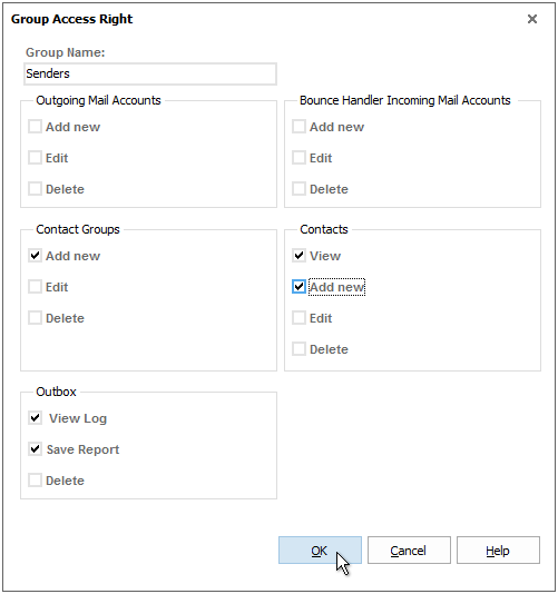 G-Lock EasyMail add user group