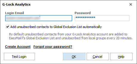 Login to G-Lock Analytics Account