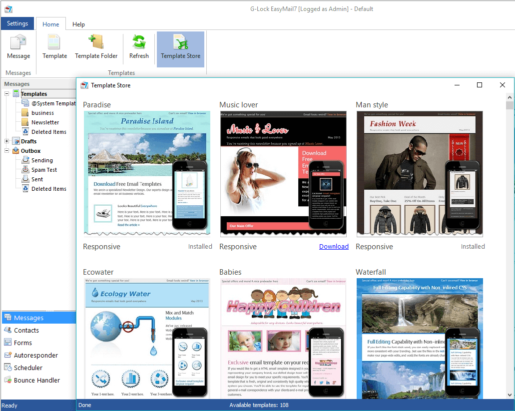 G-Lock EasyMail7 - HTML Email Template Store