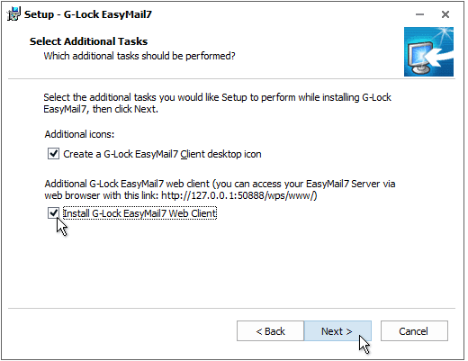 Install G-Lock EasyMail7 web client