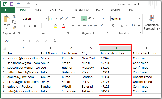 import file names into the file or database