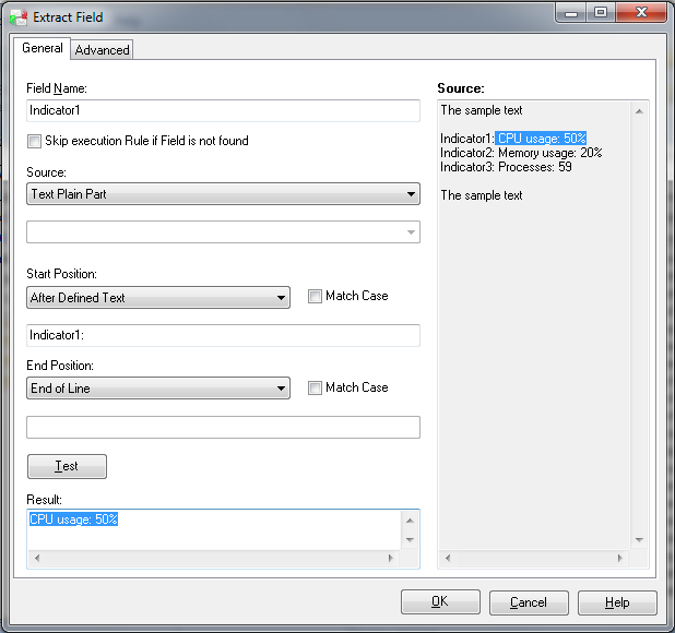 G-Lock Email Processor field extractor