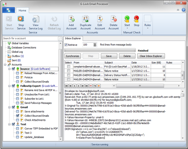 G-Lock Email Processor Inbox Explorer