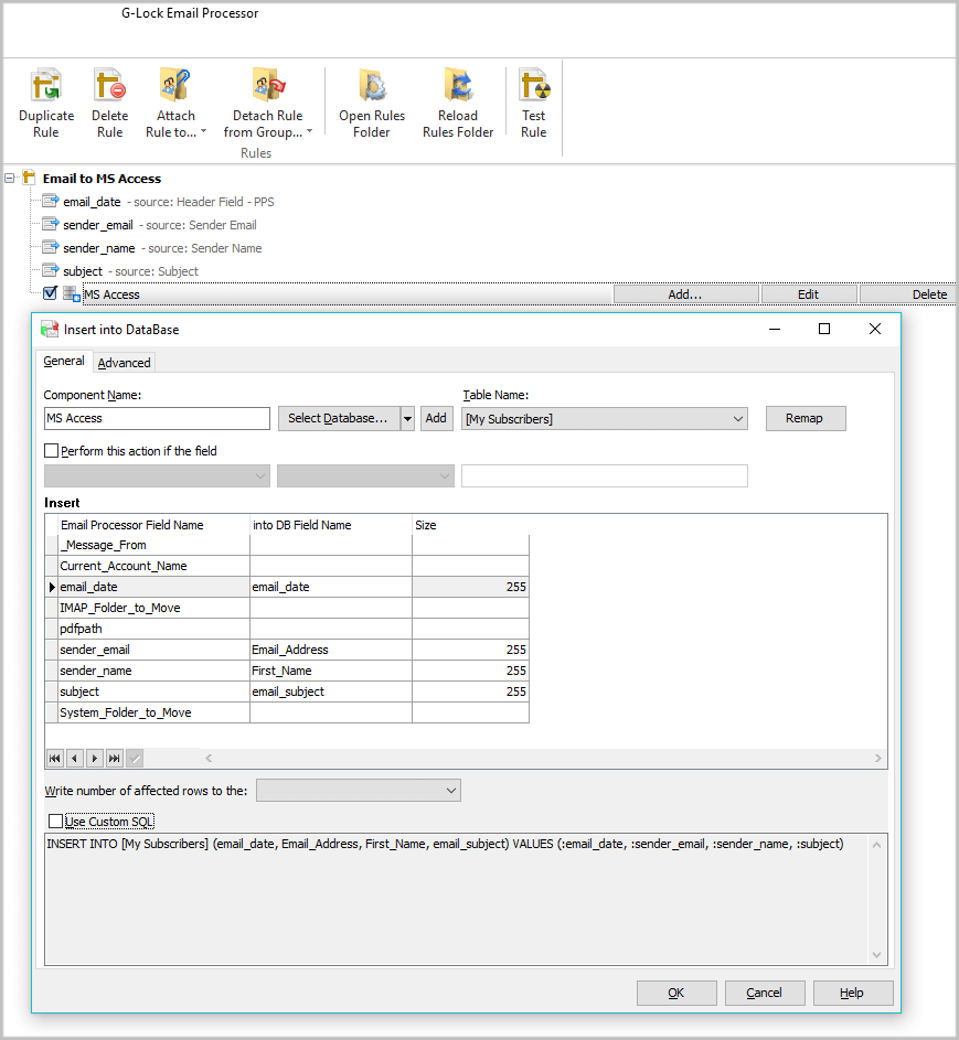 How to Collect Data from Inbound Emails and Insert It into MS Access Database