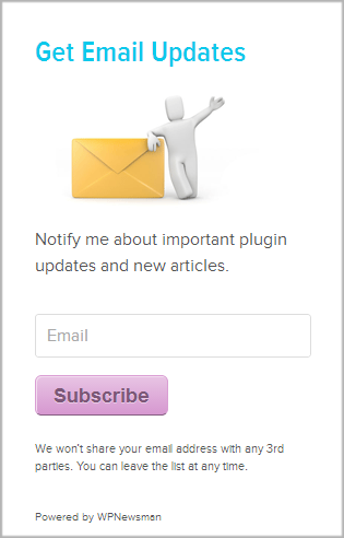 Opt-in box from WPNewsman