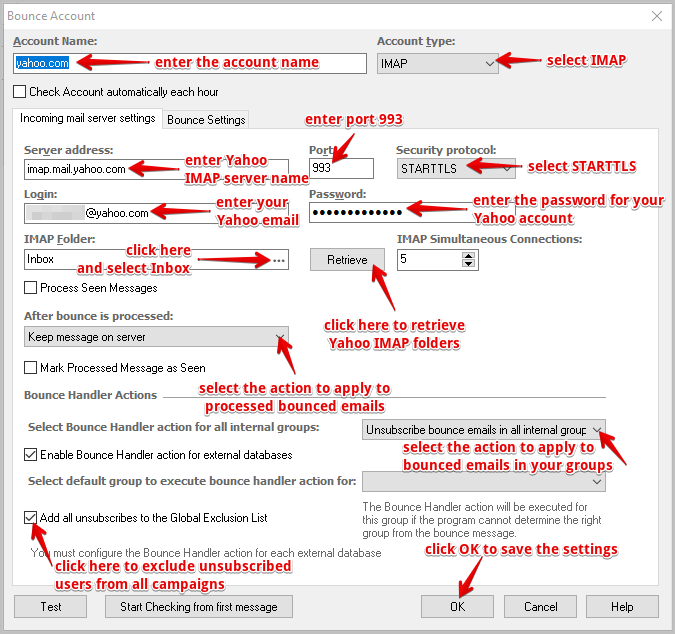 How to Use Yahoo SMTP Settings in EasyMail7